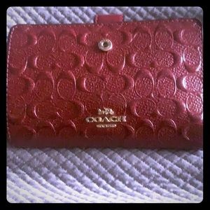 Red Sparkly Coach Wallet
